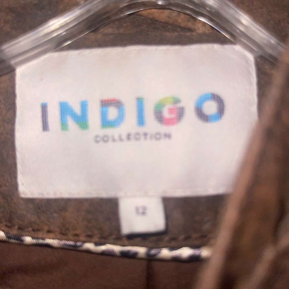 Indigo Leather Jacket. Euc - image 3